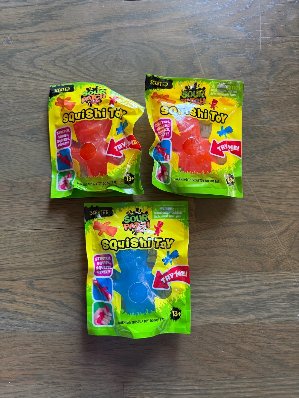 NEW 3X Sour Patch Squishi Toy - Scented Stretchy Kids Toy